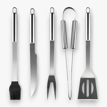 Edelstahl-Grillbesteck-Set mit praktischer Tragetasche