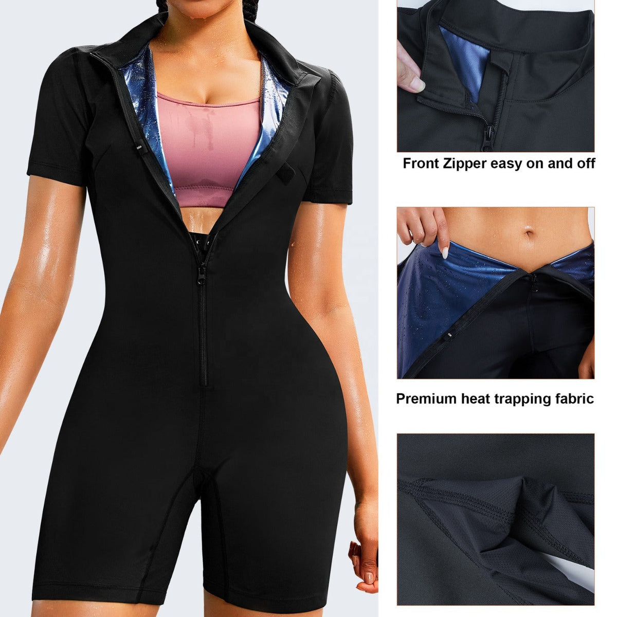 Damen-Ganzkörper-Shapewear mit Schwitzeffekt
