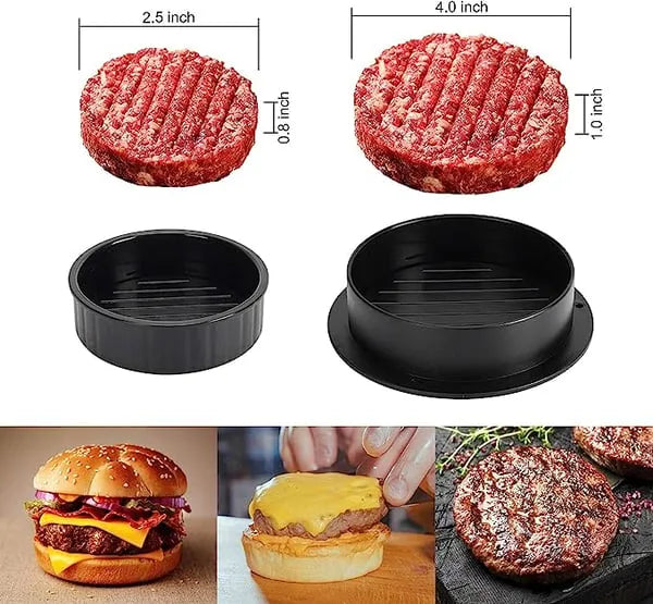 Professionelle 3-in-1 Hamburgerpresse mit herausnehmbarem Boden