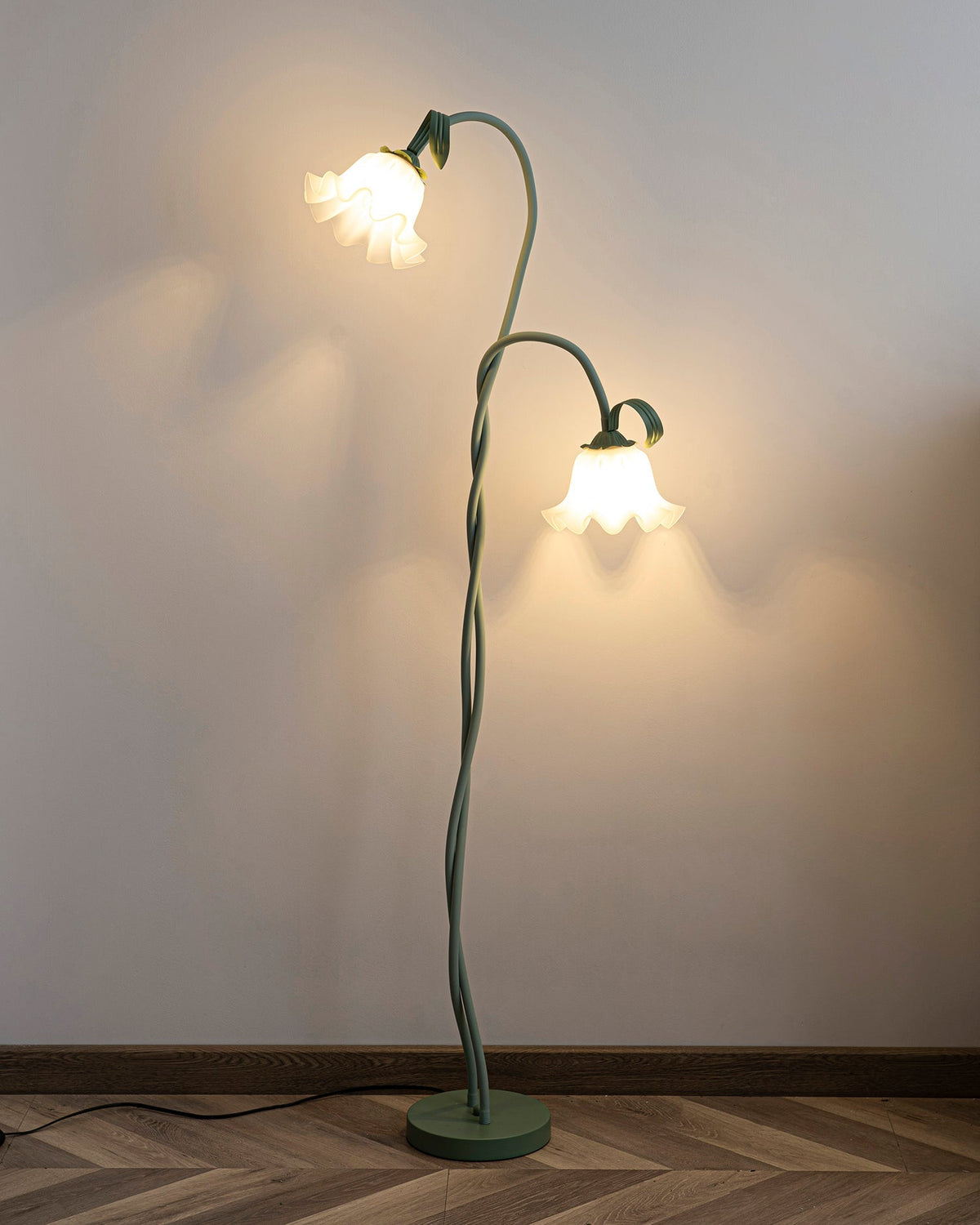 Design-Stehleuchte in Blumenform aus Metall 170 cm