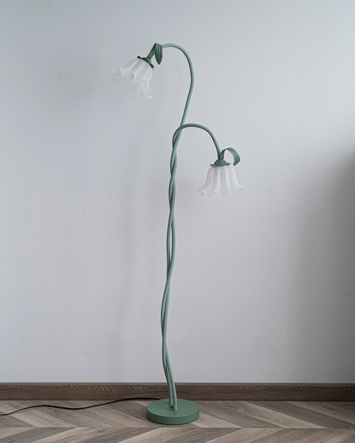 Design-Stehleuchte in Blumenform aus Metall 170 cm