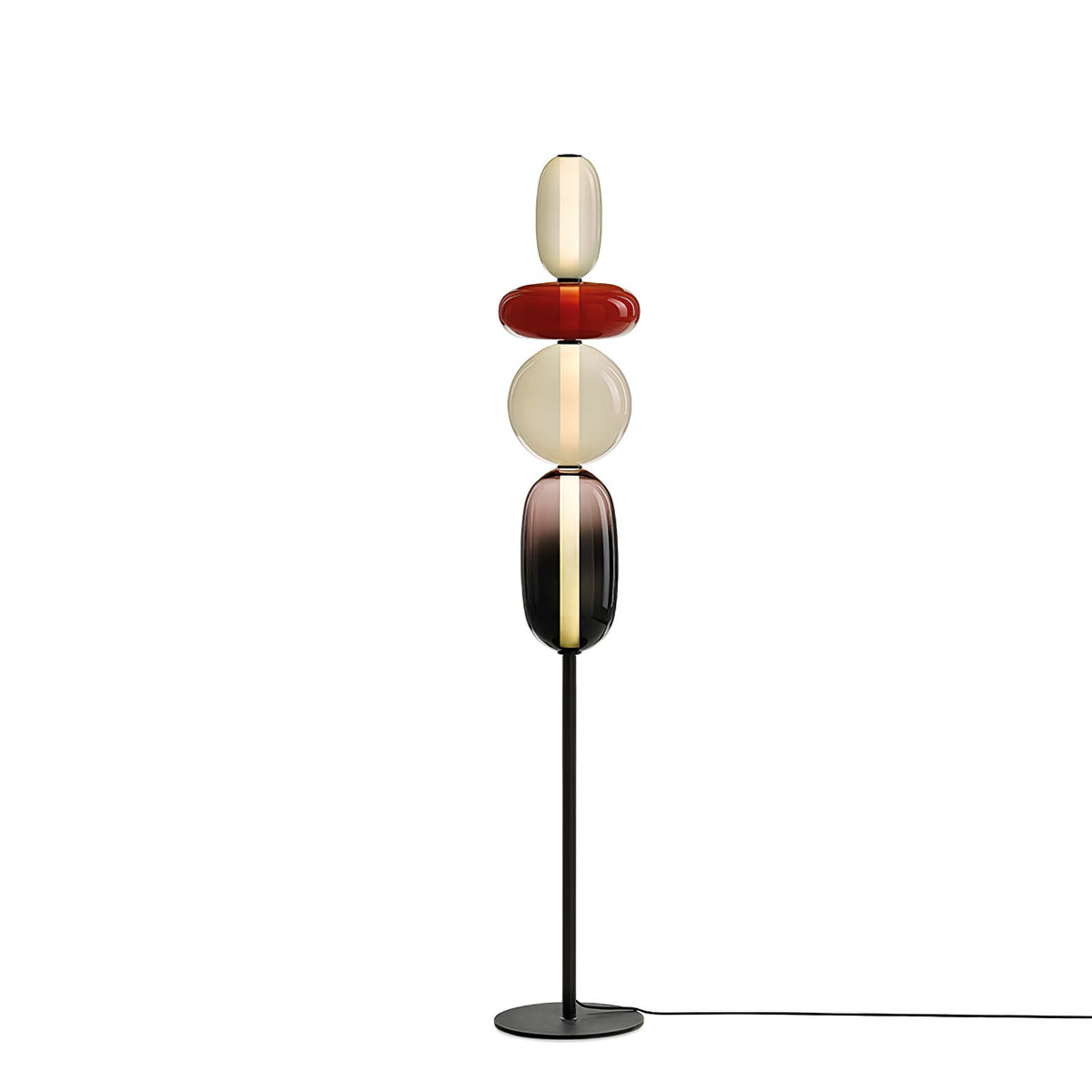 Moderne Glas-Stehleuchte mit Integrierter LED