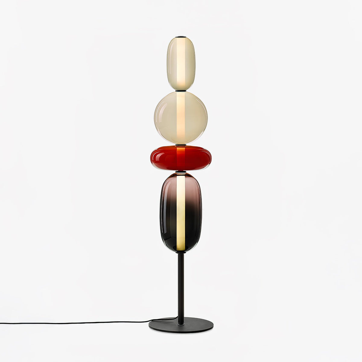 Moderne Glas-Stehleuchte mit Integrierter LED