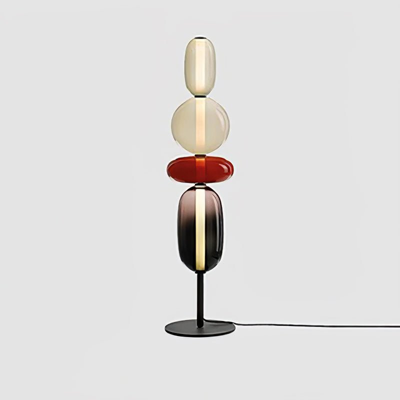 Handgeblasene Stehlampe aus Glas mit LED-Beleuchtung