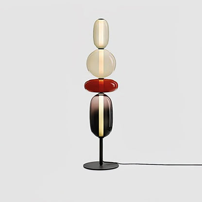 Handgeblasene Stehlampe aus Glas mit LED-Beleuchtung