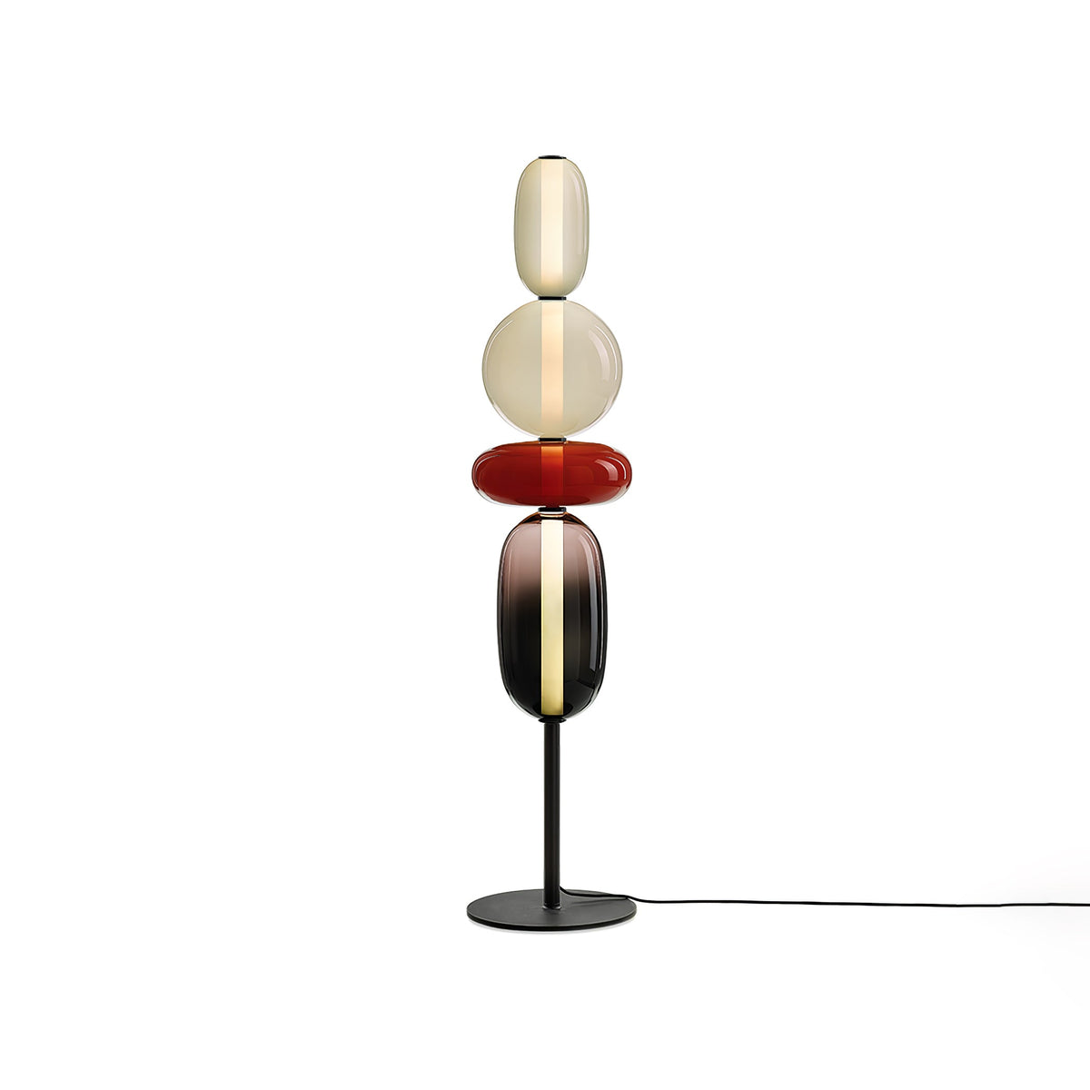 Moderne Glas-Stehleuchte mit Integrierter LED
