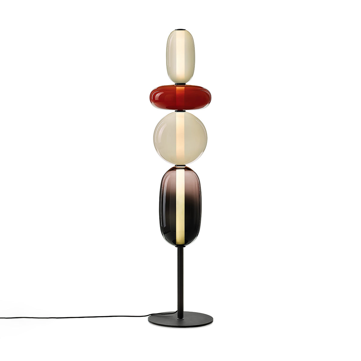 Moderne Glas-Stehleuchte mit Integrierter LED