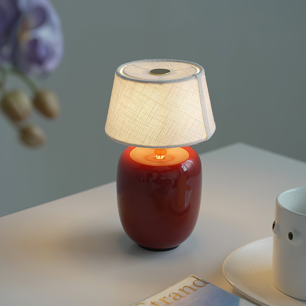 Kabellose Keramik-Tischlampe mit Dimmbarer Touch-Bedienung
