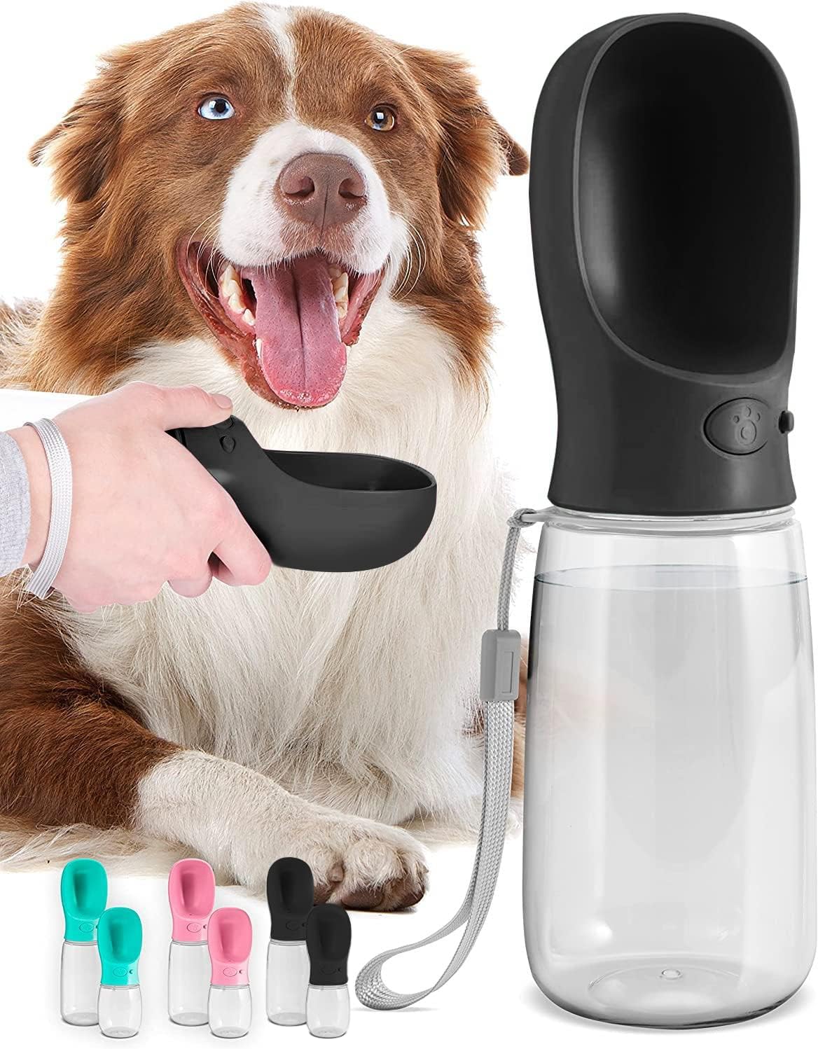 Kompakte Hunde-Trinkflasche mit integriertem Napf