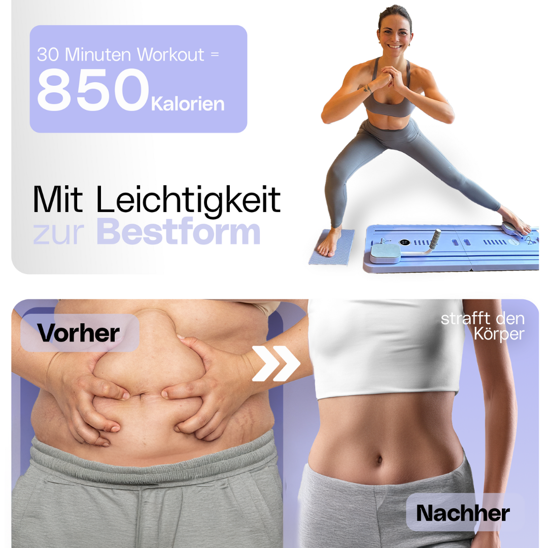 Pilates-Reformer-Set mit verstellbarem Widerstand