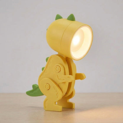 Faltbare Dinosaurus-Schreibtischlampe mit LED-Warmlicht