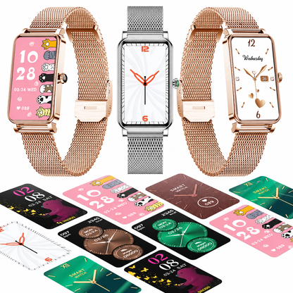 Damen smartwatch mit bluetooth-telefonie – 1,45 zoll HD-touchscreen – IP67 wasserdicht – bis zu 7 tage akkulaufzeit
