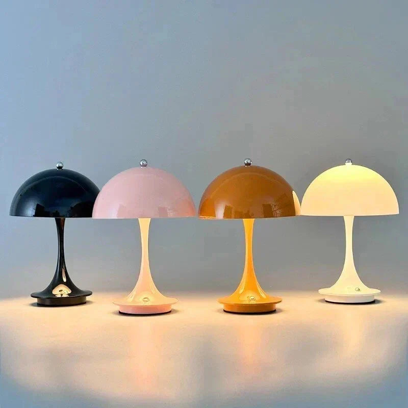 Drahtlose LED-Tischleuchte mit Akku und skandinavischem Design
