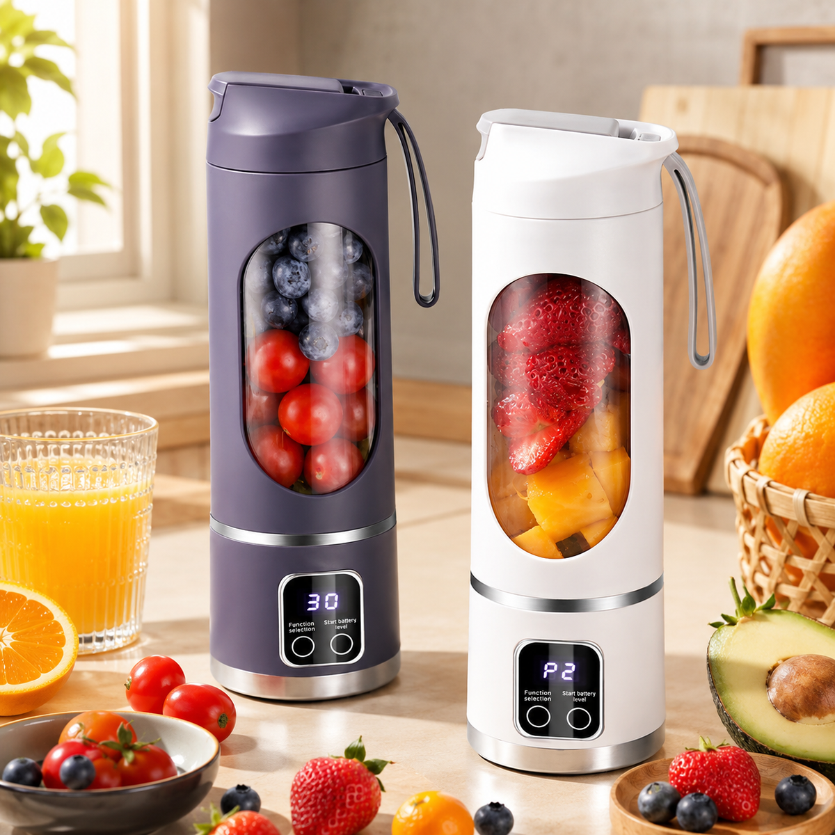 Tragbarer Standmixer mit Digitalem Display