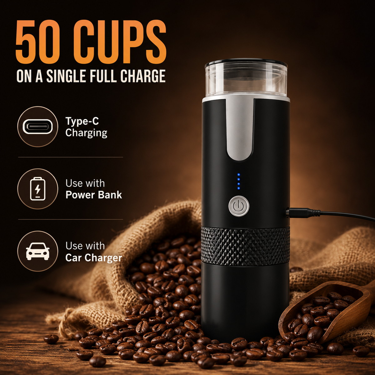 Tragbare Elektrische Espressomaschine mit Akku