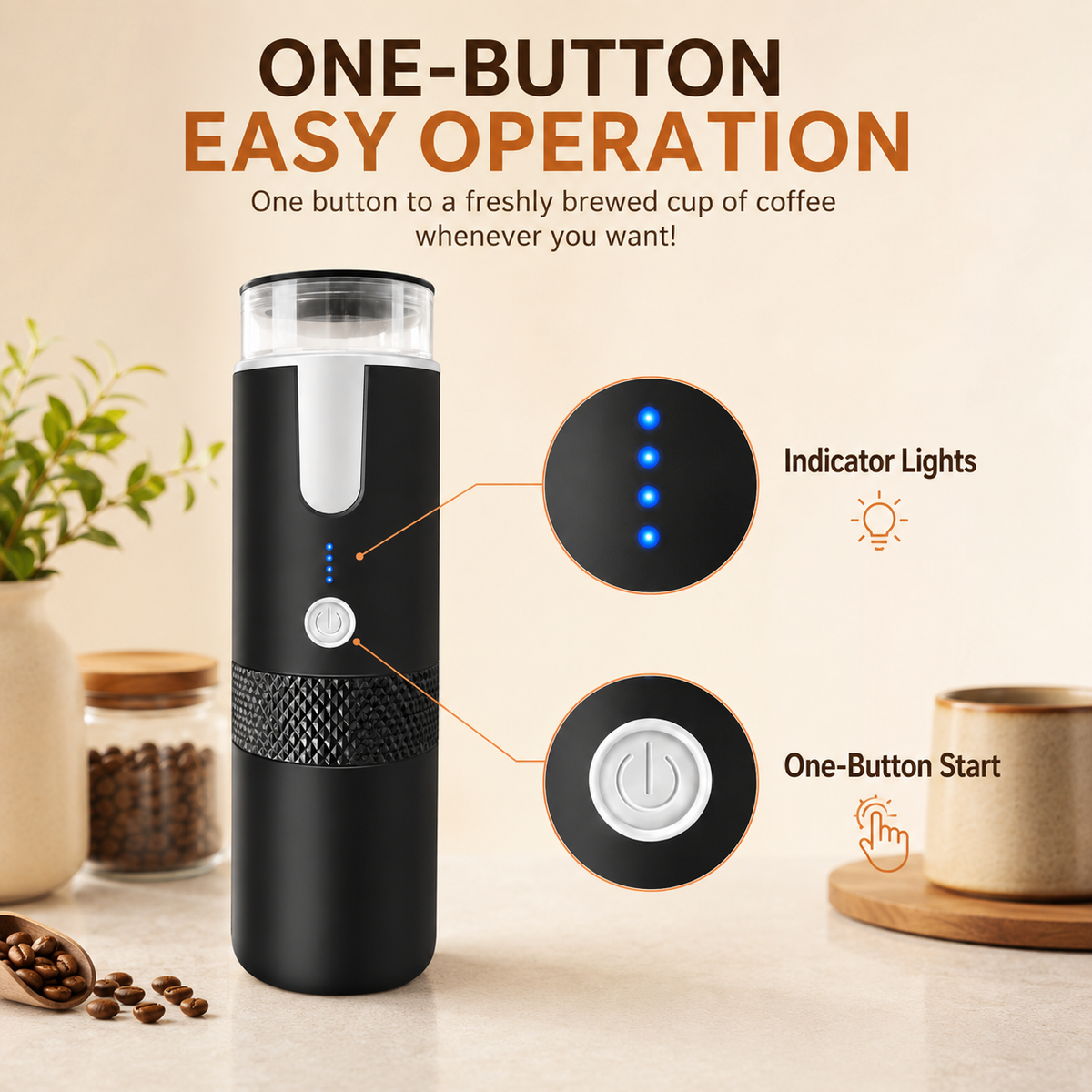 Tragbare Elektrische Espressomaschine mit Akku