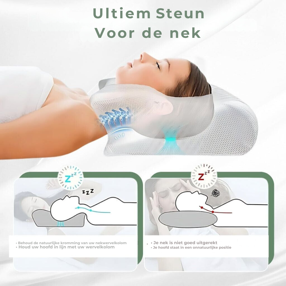 Ergonomisches Nackenstützkissen aus Memory Foam mit Konturform