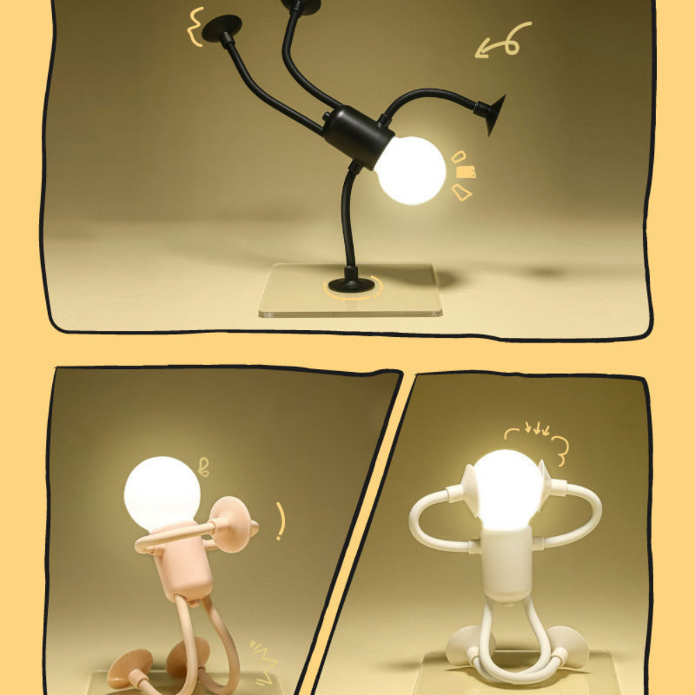 Verstellbare LED-Tischlampe mit biegsamen Armen
