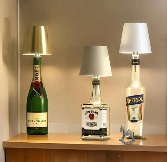Wiederaufladbare LED-Flaschenlampe aus Aluminium für Weinflaschen