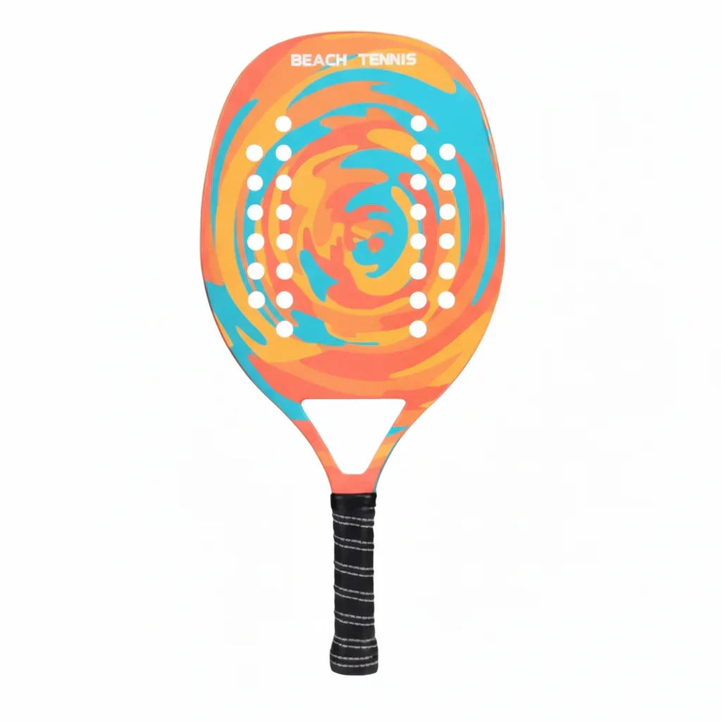 Gestromtes Beach-Tennis-Racket mit Tasche