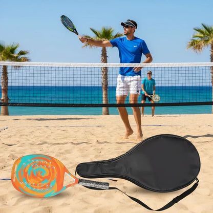 Gestromtes Beach-Tennis-Racket mit Tasche