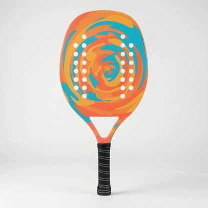 Gestromtes Beach-Tennis-Racket mit Tasche