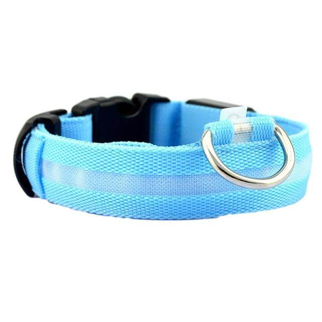 LED-Hundehalsband mit Nylongeflecht