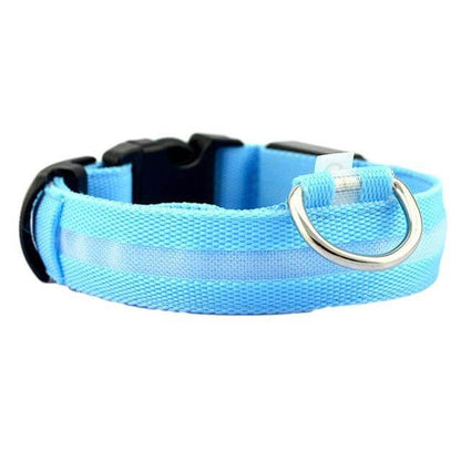 LED-Hundehalsband mit Nylongeflecht