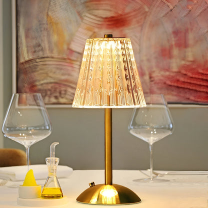 Drahtlose Glas-Tischleuchte mit Touch-Bedienung