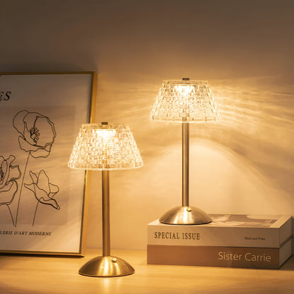 Drahtlose Glas-Tischleuchte mit Touch-Bedienung