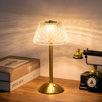 Drahtlose Glas-Tischleuchte mit Touch-Bedienung