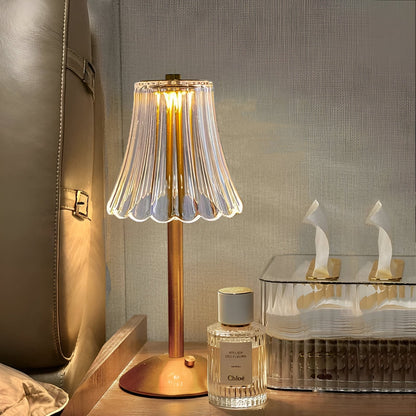 Drahtlose Glas-Tischleuchte mit Touch-Bedienung