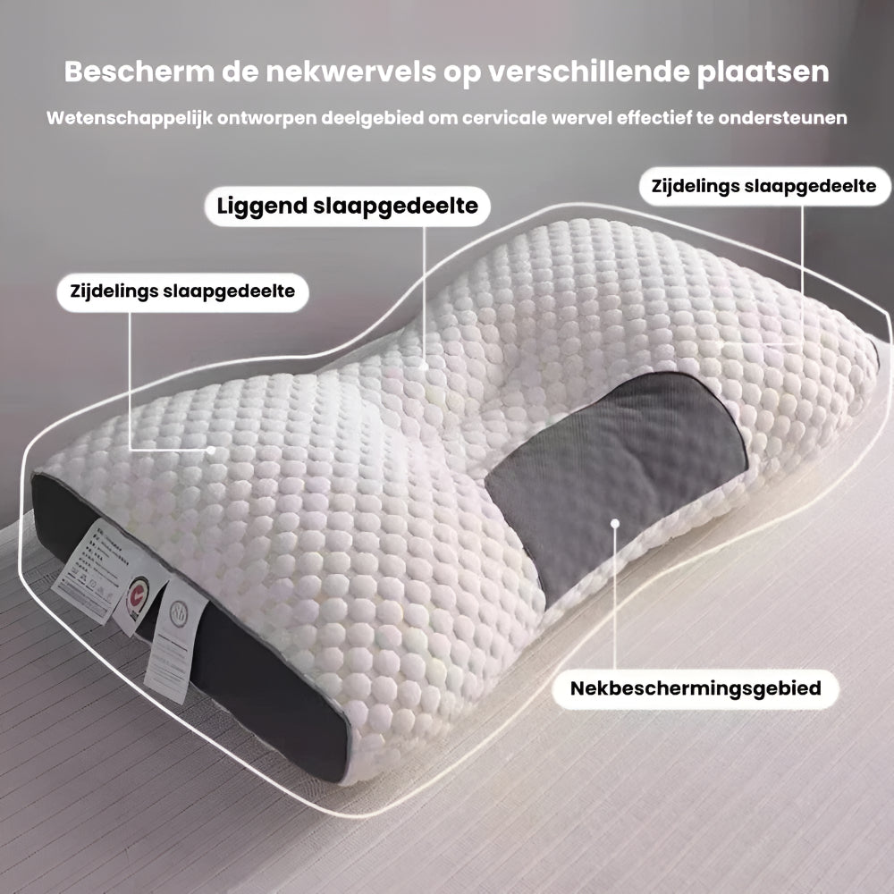 Ergonomisches Schlafkissen mit Nackenstütze 48 x 74 cm