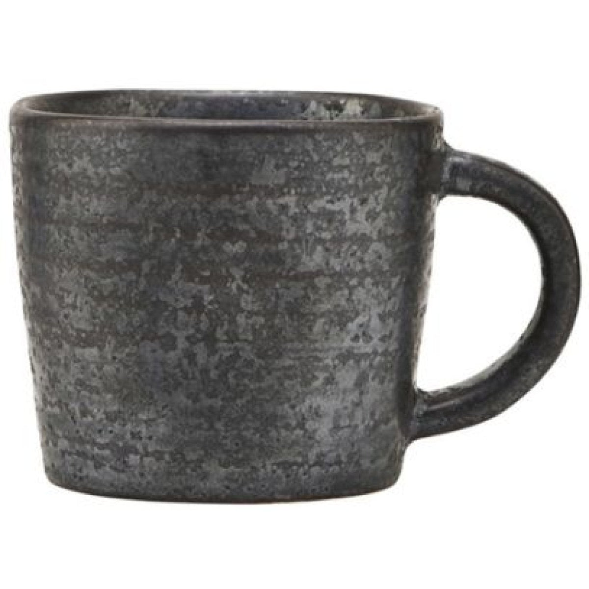 Kaffeetasse aus Steingut mit gesprenkelter Glasur