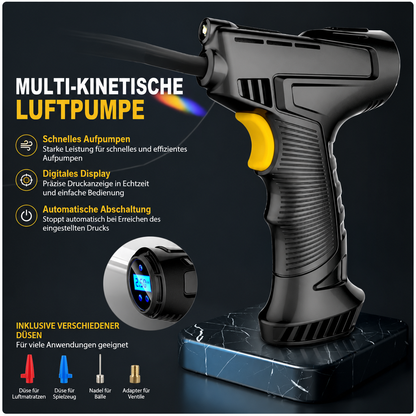 Kabellose Luftpumpe 150 PSI – Luftkompressor für Auto, Fahrrad, Motorrad & Roller