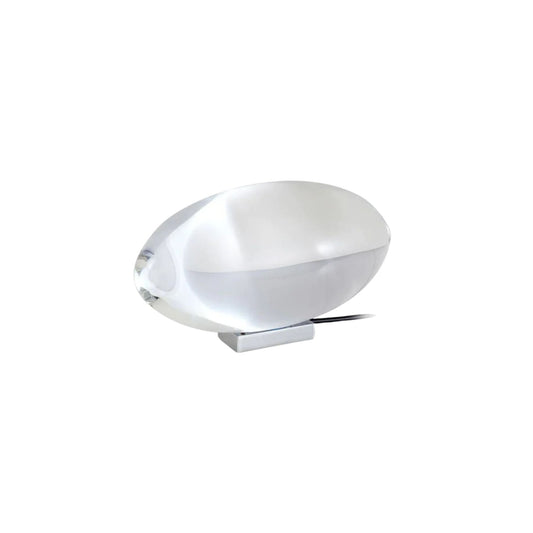 Kristallglas-Tischleuchte mit LED-Projektionseffekt und Chrom-Finish