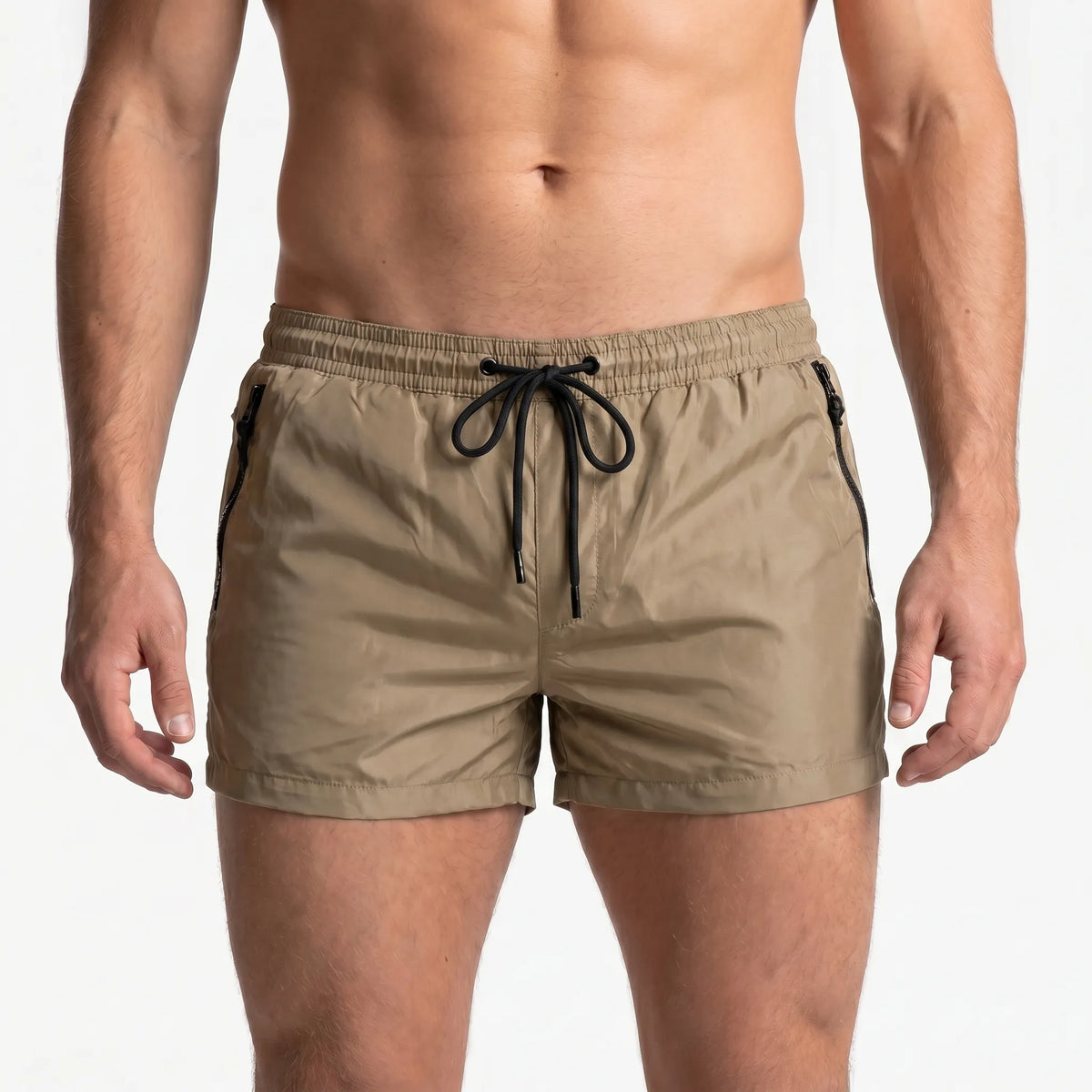 Kurze Badehose mit Reißverschlusstaschen