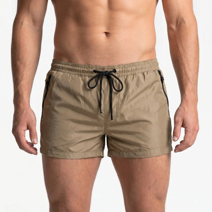 Kurze Badehose mit Reißverschlusstaschen