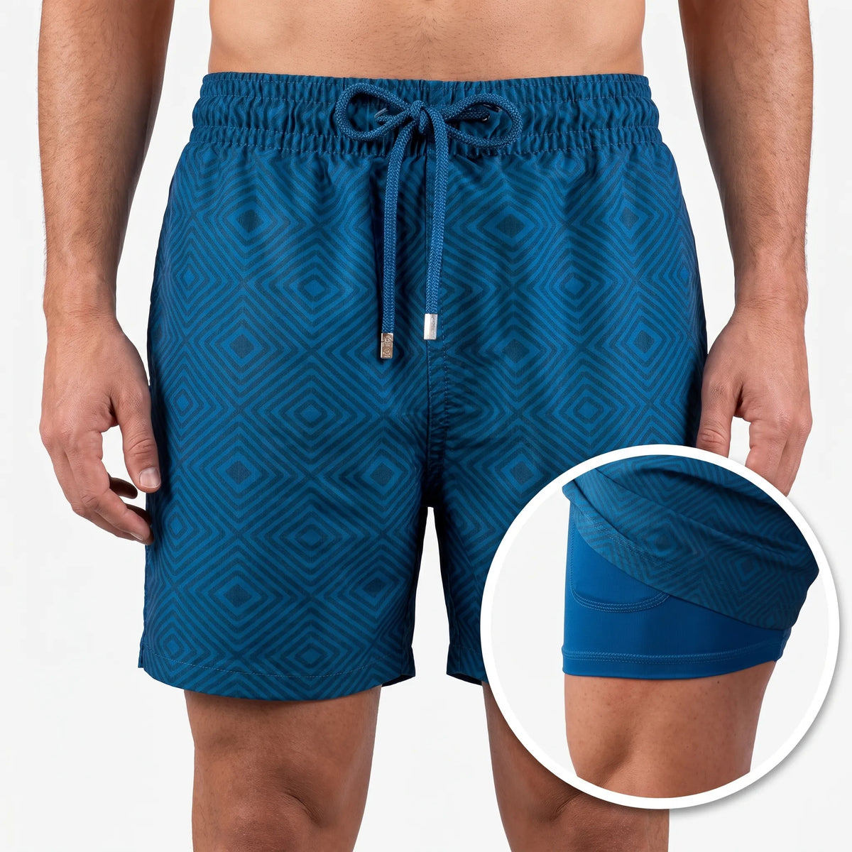 Kurze Herren-Badehose mit elastischem Bund