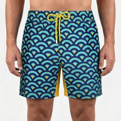 Kurze Herren-Badehose mit elastischem Bund