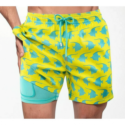 Kurze Herren-Badehose mit elastischem Bund