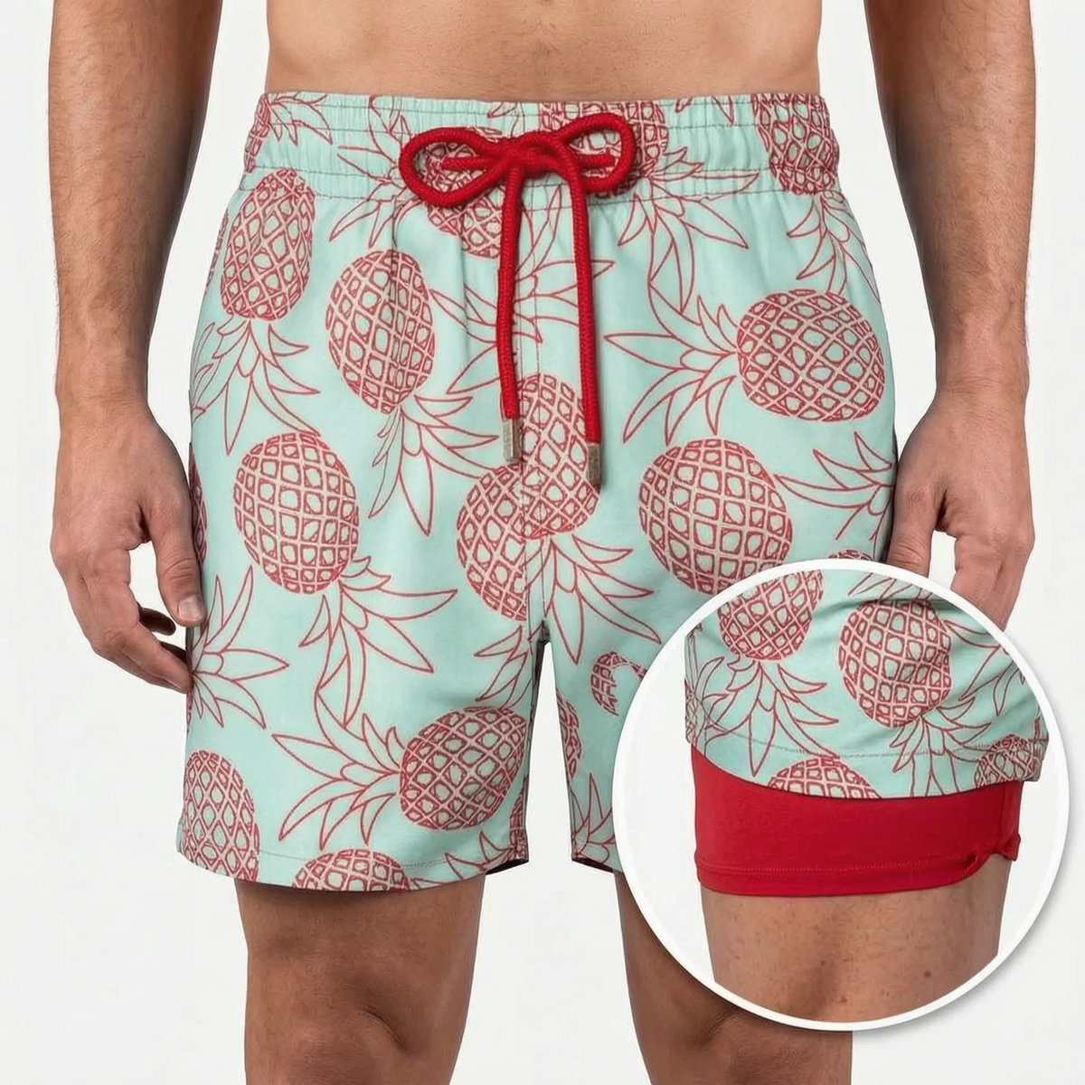 Kurze Herren-Badehose mit elastischem Bund