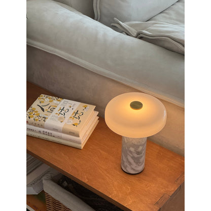 Dimmbare LED-Tischleuchte aus Marmor mit Akku PINT-104521
