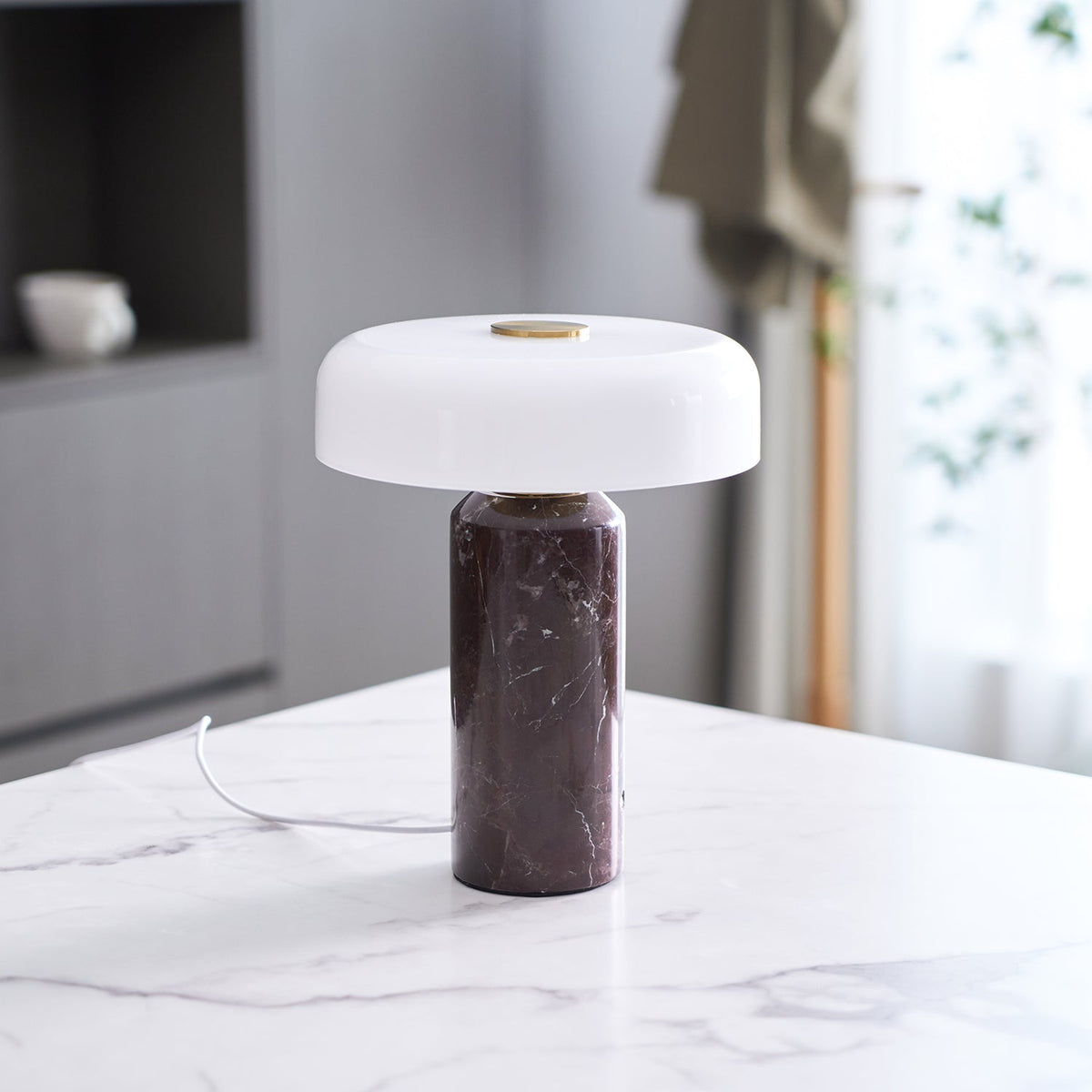 Dimmbare LED-Tischleuchte aus Marmor mit Akku PINT-104521