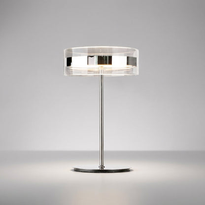 Moderne LED-Tischleuchte mit zylindrischem Schirm