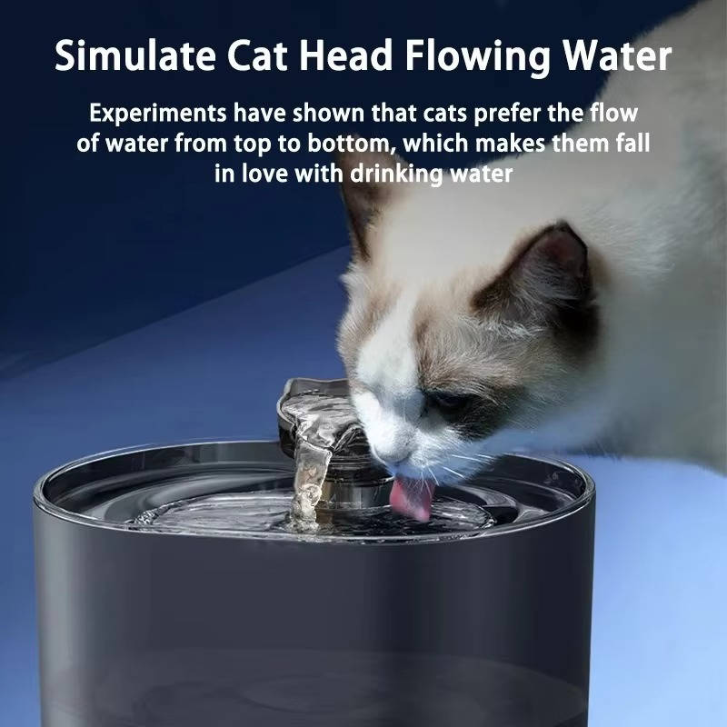 Automatische Stille Katzen-Trinkbrunnen 2,2 l mit Zirkulation