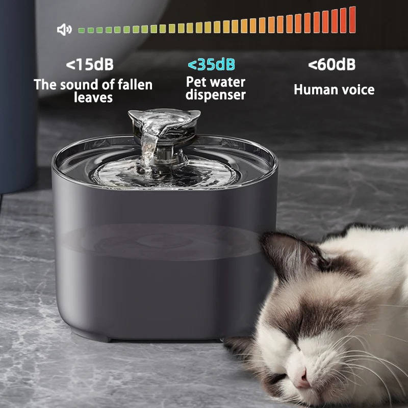 Automatische Stille Katzen-Trinkbrunnen 2,2 l mit Zirkulation