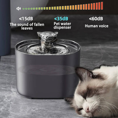 Automatische Stille Katzen-Trinkbrunnen 2,2 l mit Zirkulation