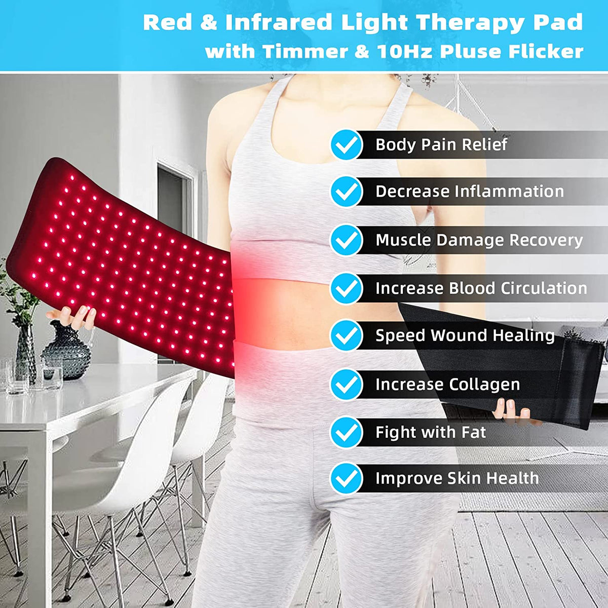 Infrarot-Lichttherapiegürtel mit 360 LEDs