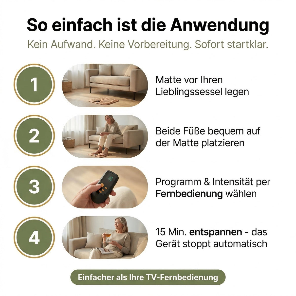 Elektrische EMS-Fußmassagematte mit Fernbedienung